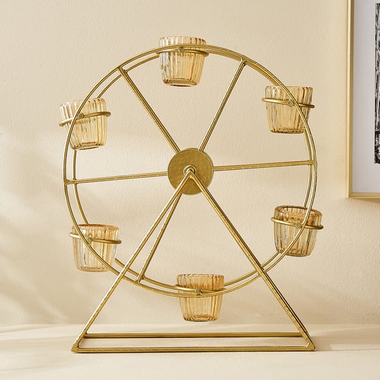 Kimora Fantasy Metal Giant Wheel Multi-T-Light Holder