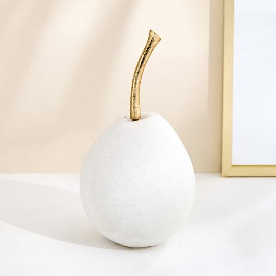 Oro Polyresin Pear Fruit Figurine