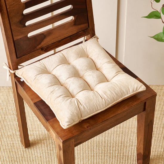 Poise Huehub Velvet Quilted Chair Pad - 40x40cm