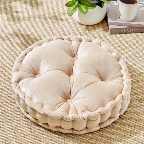 Poise Solidus Velvet Tufted Floor Cushion - 45x10cm
