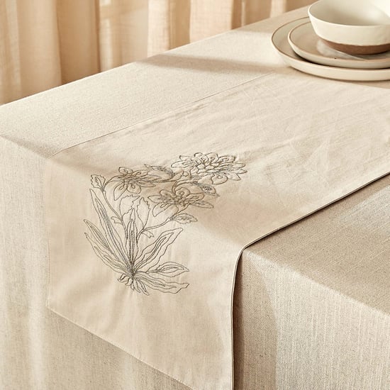 Glimmer Luxe Halo Omna Cotton Embroidered Table Runner
