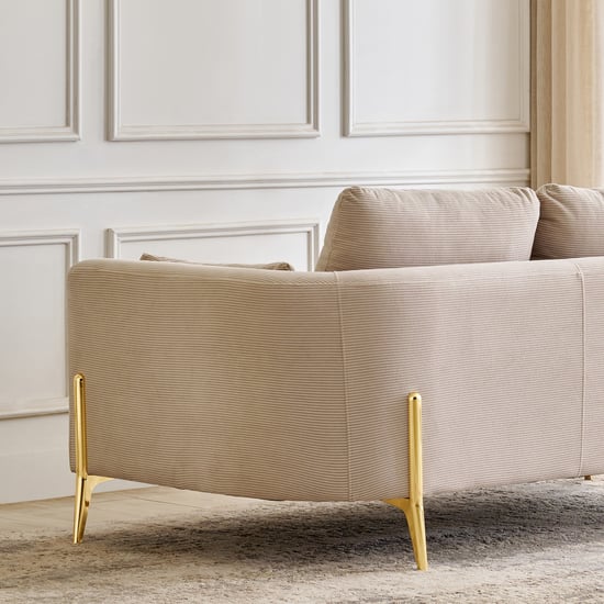 Modern Radiance NXT Fabric 2-Seater Sofa with Cushions - Taupe