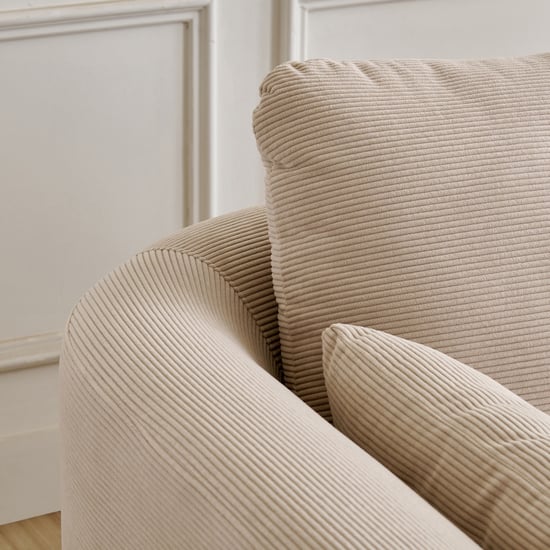 Modern Radiance NXT Fabric 2-Seater Sofa with Cushions - Taupe