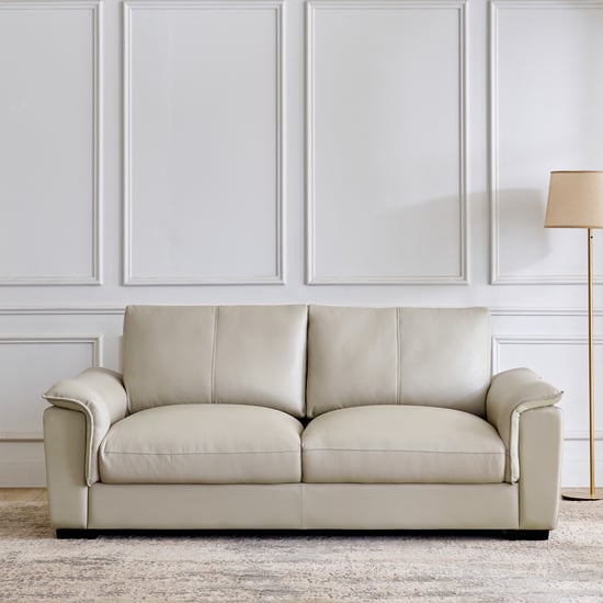 Magna NXT Half Leather 3-Seater Sofa - Grey