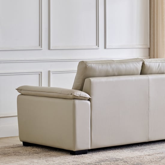 Magna NXT Half Leather 3-Seater Sofa - Grey