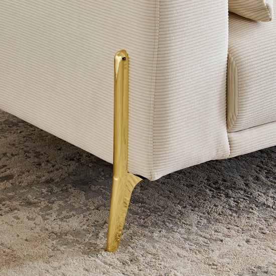 Modern Radiance NXT Fabric 3-Seater Sofa with Cushions - Cream
