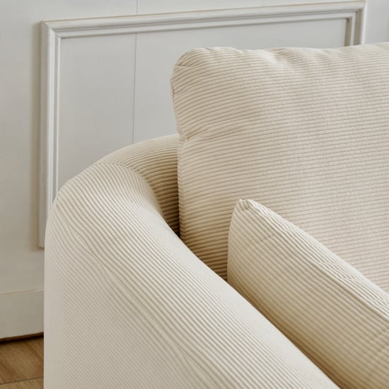 Modern Radiance NXT Fabric 3-Seater Sofa with Cushions - Cream