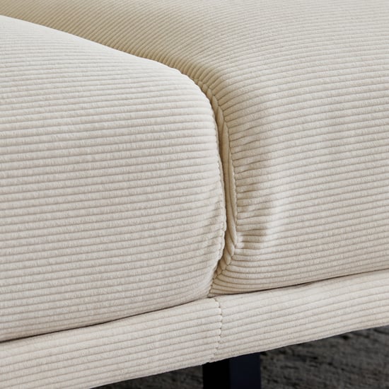 Modern Radiance NXT Fabric 3-Seater Sofa with Cushions - Cream