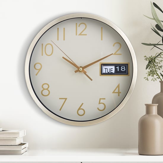 Casablanca Glimmer Aluminium Wall Clock - 25cm