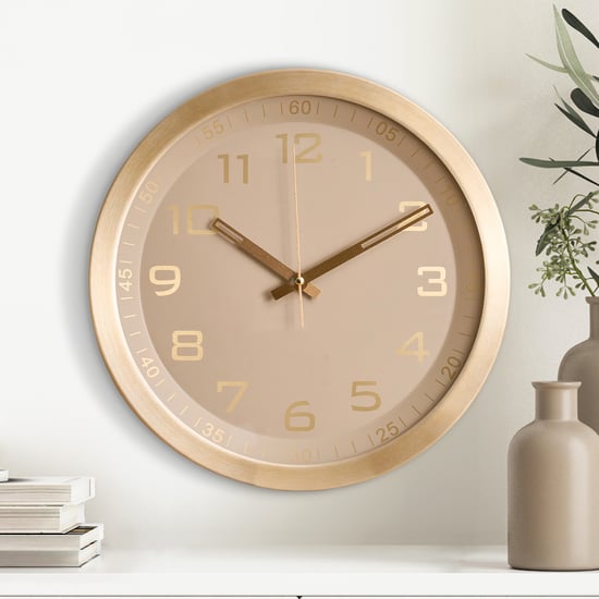 Casablanca Glimmer Aluminium Wall Clock - 34.5cm