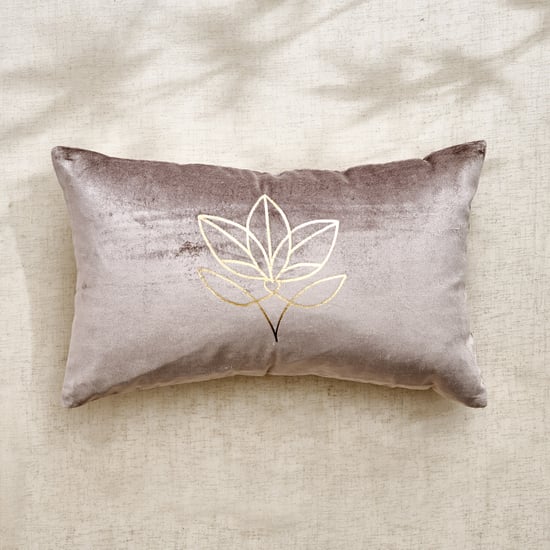 Glimmer Luxe Brixa Set of 2 Velvet Foil Print Cushion Covers - 50x30cm