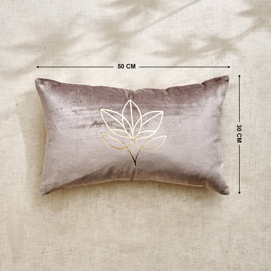 Glimmer Luxe Brixa Set of 2 Velvet Foil Print Cushion Covers - 50x30cm