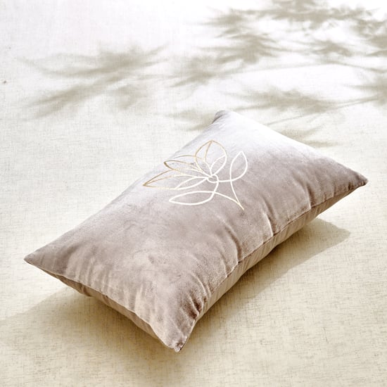 Glimmer Luxe Brixa Set of 2 Velvet Foil Print Cushion Covers - 50x30cm