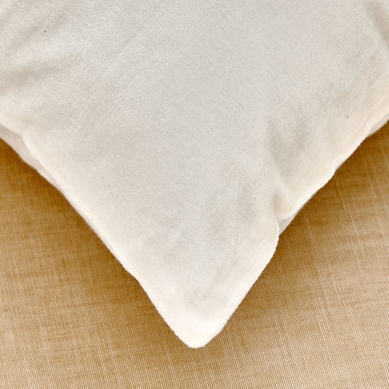 Glimmer Luxe Velin Sprig Brixa Set of 2 Velvet Finish Foil Print Cushion Covers - 50x30cm