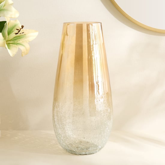 Austin Glass Crackled Vase - Large