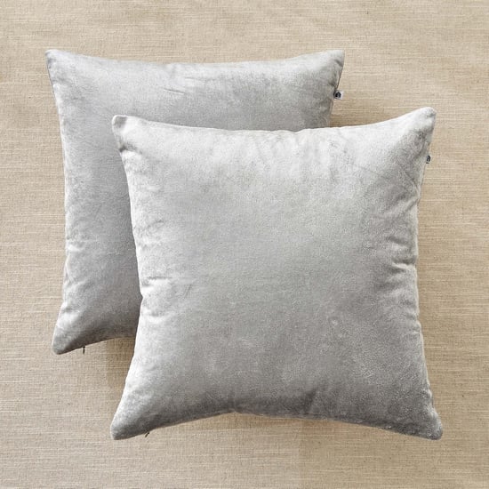 Vela Elemental Set of 2 Velvet Finish Cushion Covers - 40x40cm