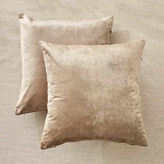 Vela Elemental Set of 2 Velvet Finish Cushion Covers - 40x40cm
