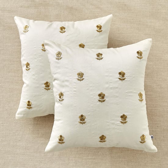Velin Azmin Set of 2 Embroidered Cushion Covers - 40x40cm