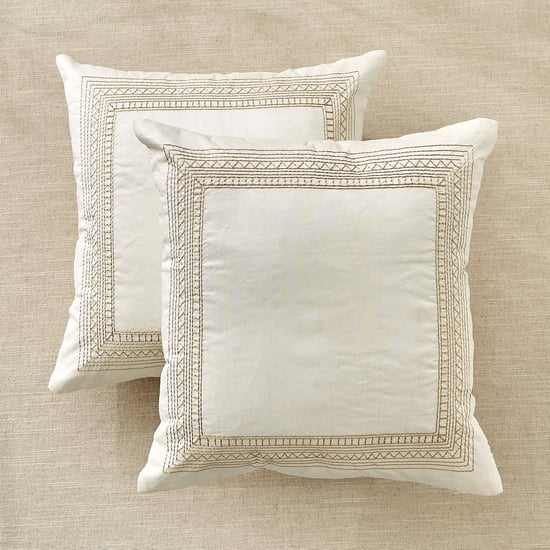 Velin Kinari Set of 2 Embroidered Cushion Covers - 40x40cm