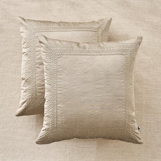 Velin Kinari Set of 2 Embroidered Cushion Covers - 40x40cm