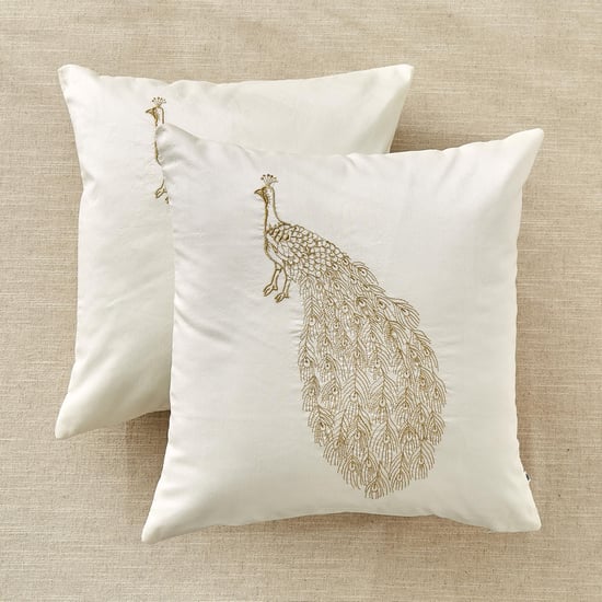 Velin Taus Set of 2 Embroidered Cushion Covers - 40x40cm