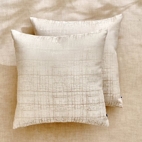 Stardust Fractal Set of 2 Jacquard Filled Cushions - 43x43cm