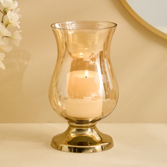 Brill Glass Hurricane Candle Holder