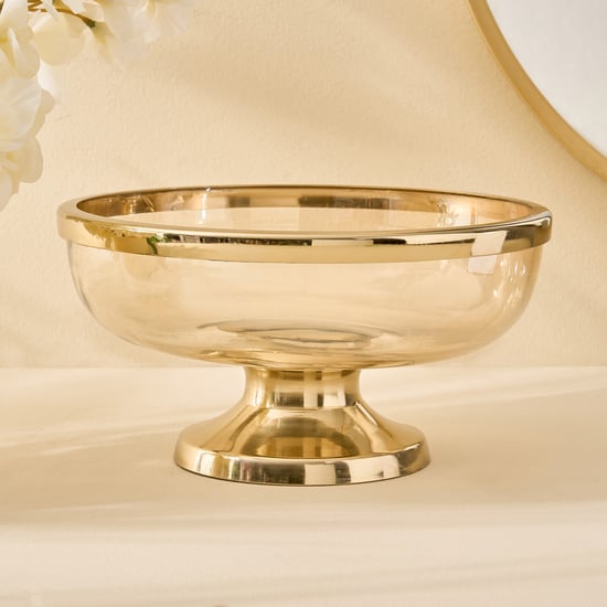 Brill Glass Glass Decorative Bowl with Pedestal Stand