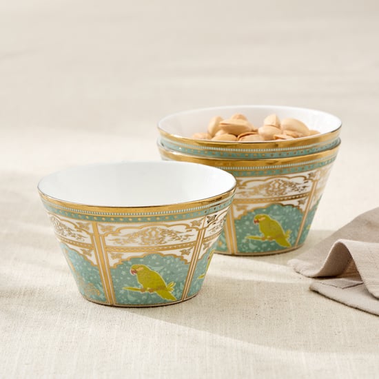Whirl Emily Set of 3 Bone China Printed Bowls - 320ml