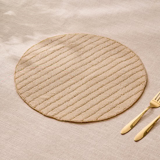 Drake Opulence Lines Glass Beaded Placemat