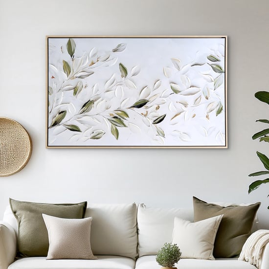 Artistry Hazel Canvas Leaves Picture Frame - 110x63cm