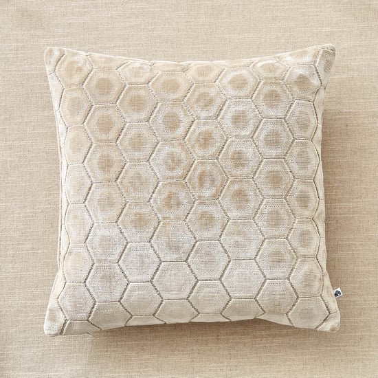 Moonlight Bovara Velvet Finish Jacquard Cushion Cover - 40x40cm