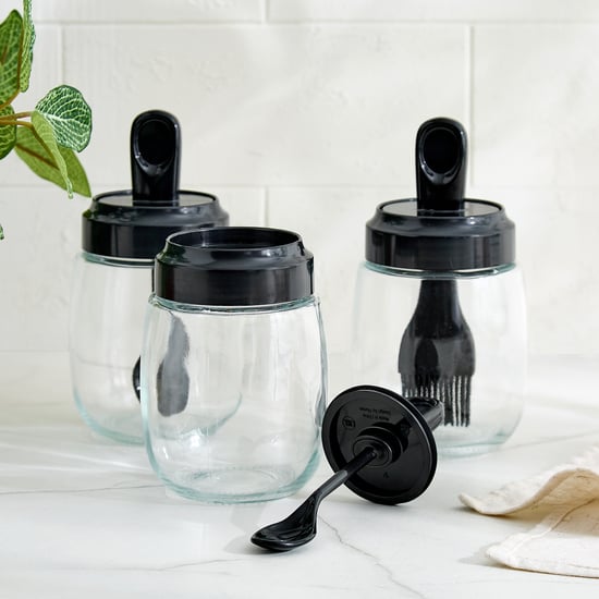 Stack Oren Set of 3 Glass Condiment Jars - 290ml