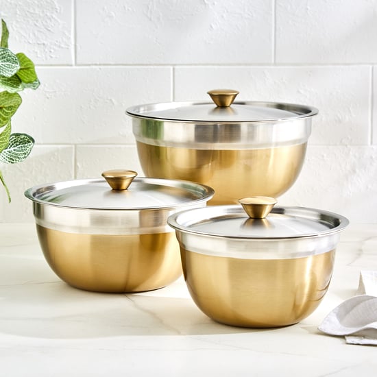 Shale Primo Set of 3 Stainless Steel Mixing Bowl Set
