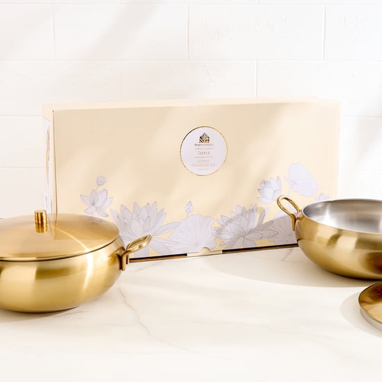 Shale Primo Set of 2 Stainless Steel Casserole with Lid - 1.2L