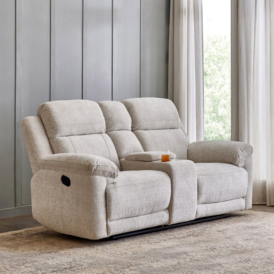 Castle Fabric 2-Seater Rocking Recliner - Grey