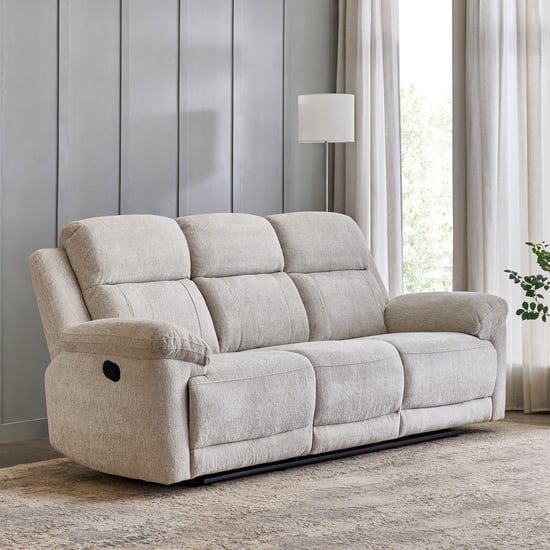 Castle Fabric 3-Seater Rocking Recliner - Grey