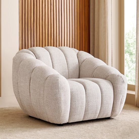 Alchemy Fabric 1-Seater Sofa - Off White