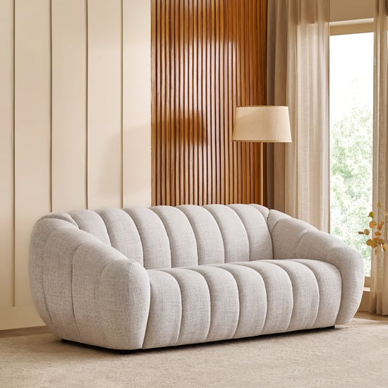 Alchemy Fabric 3-Seater Sofa - Off White
