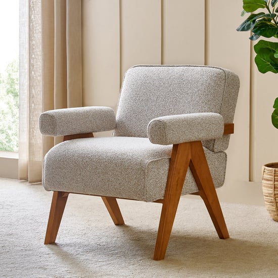 Evora Fabric Accent Chair - Beige