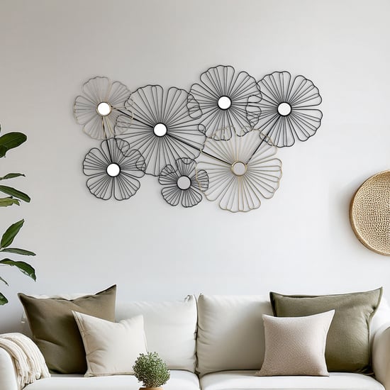Panorama Fresco Metal Flower Wall Accent