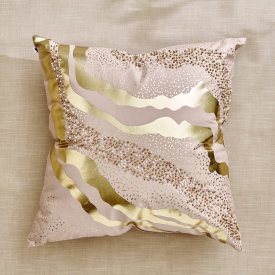 Monalisa Mocha Mousse Grove Embellished Filled Cushion - 45x45cm