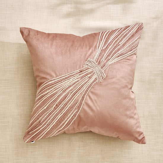 Monalisa Mocha Mousse Starlit Embroidered Filled Cushion - 45x45cm