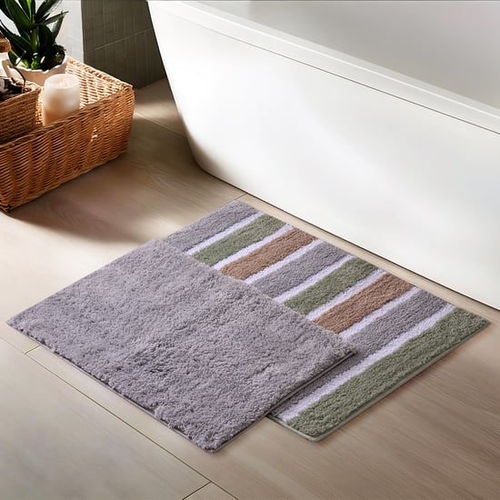 Fiesta Prime Set of 2 Striped Anti-Slip Bath Mats