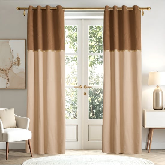 Elrene Whimsy Set of 2 Jacquard Light Filtering Door Curtains - 8.8ft (270cm)