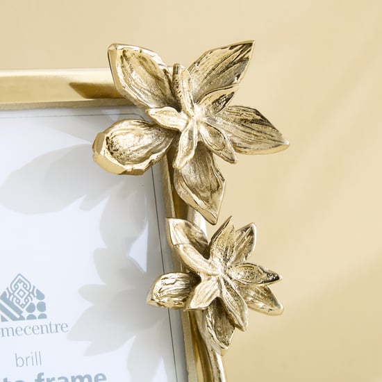 Brill Brew Metal Floral Photo Frame - 16x19cm