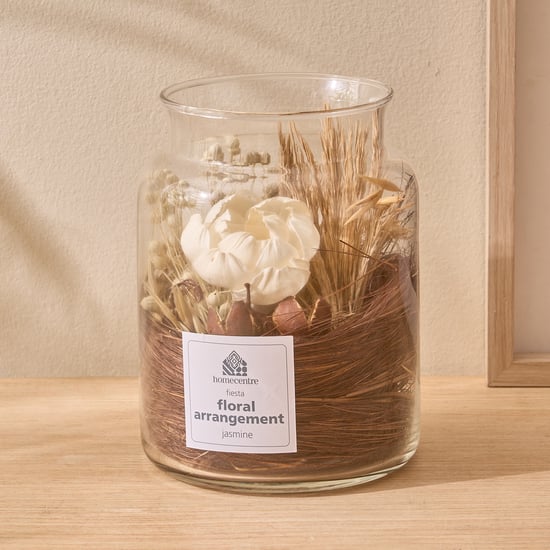 Fiesta Jasmine Potpourri Floral Arrangement in Glass Jar