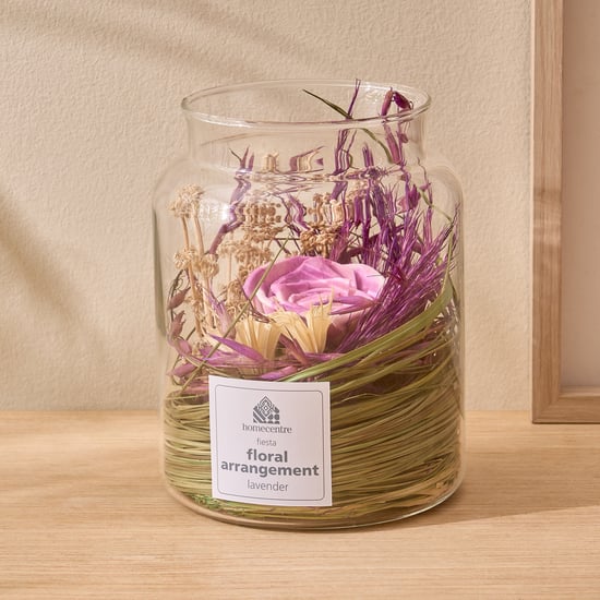 Fiesta Lavender Potpourri Floral Arrangement in Glass Jar