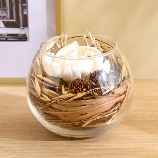Fiesta Jasmine Potpourri Floral Arrangement in Glass Jar