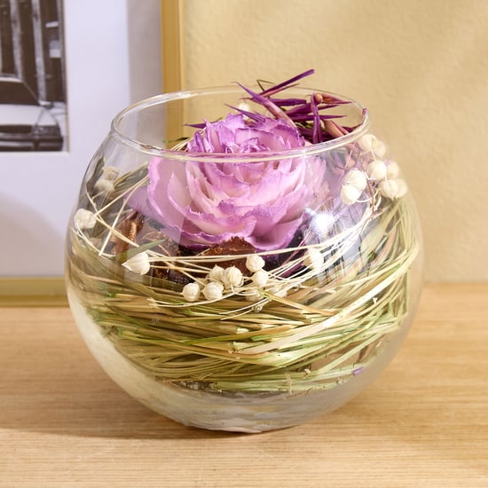 Fiesta Lavender Floral Potpourri Arrangement in Glass Jar